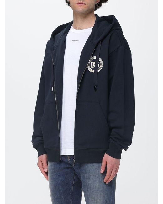 Dolce & Gabbana Blue Dolce &Amp Gabbana Dg Cotton Hoodie for men