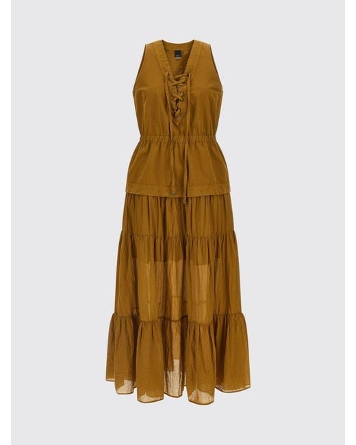 Pinko Natural Cotton Long Dress