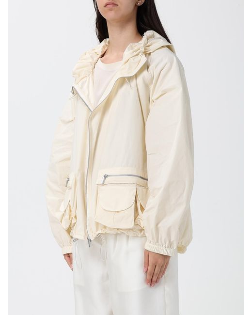 MEIMEIJ Natural Oversized Polyester Bomber Jacket