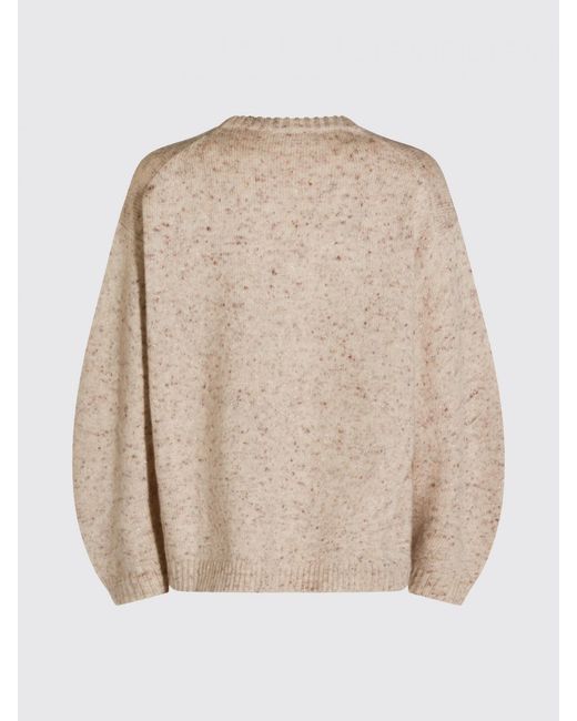 Fabiana Filippi Natural Abstract Pattern Wool Blend Sweater