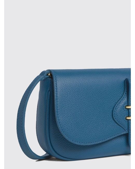 Coccinelle Blue Mavery Mini Grained Leather Bag