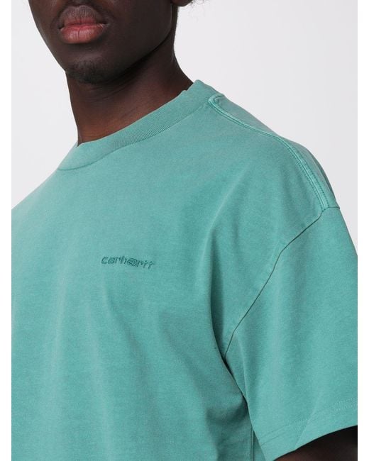 Carhartt Blue Cotton T-Shirt for men