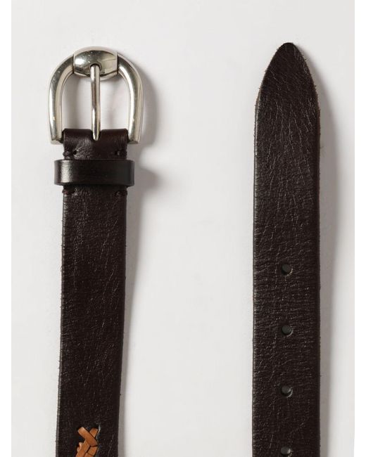 Brunello Cucinelli Multicolor Bicolor Woven Leather Belt With Pin Buckle Clasp for men