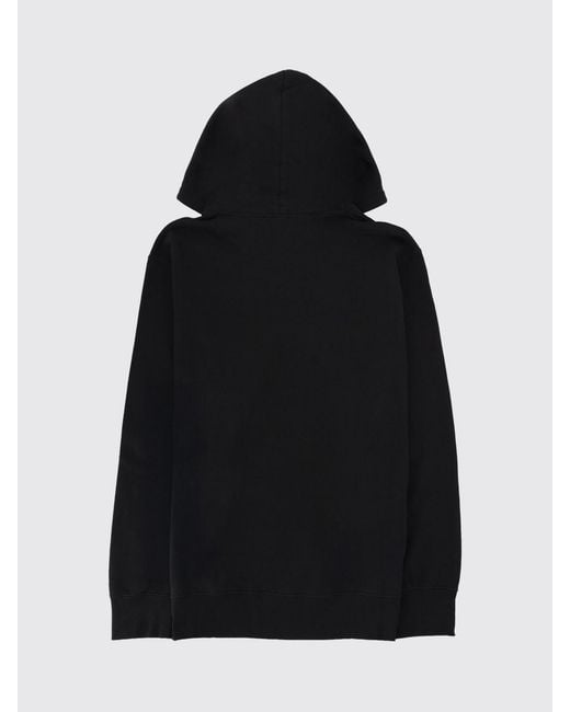 McQueen Blue Cotton Hoodie With Skull Print for men