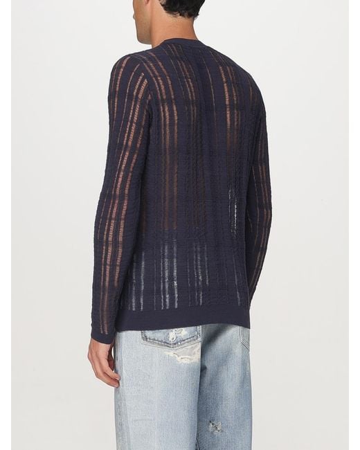 Our Legacy Blue Washed Knitted Sweater for men