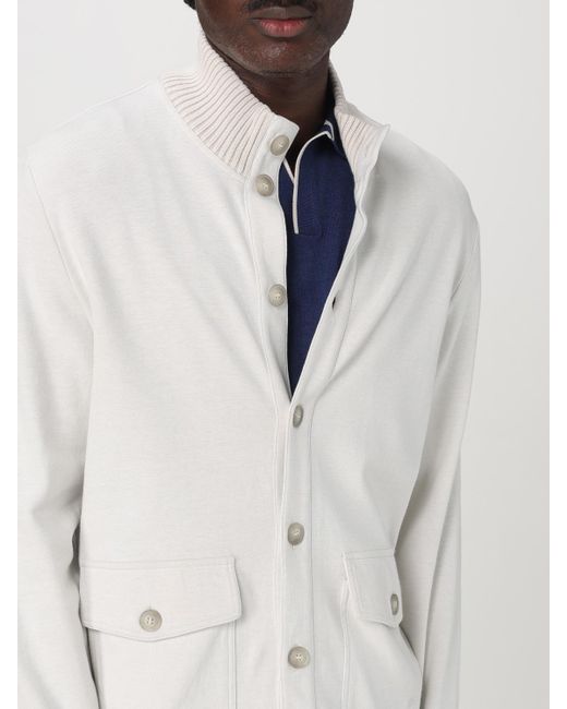 Fay White Cardigan for men