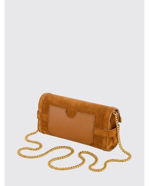 Balmain Brown B-Buzz Suede Bag