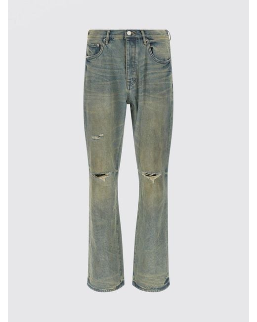 Purple Green Hadley Vintage Straight Distressed Denim Jeans for men