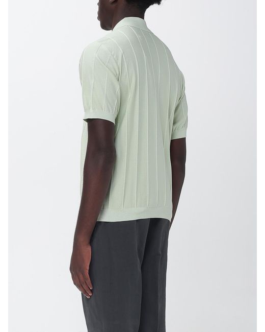 Paul & Shark Green Paul &Amp Shark Cotton Knit Polo Shirt for men