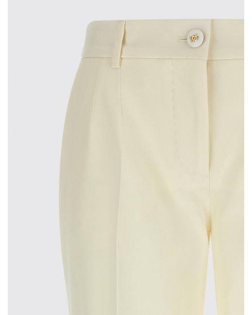 Dolce & Gabbana Natural Dolce &Amp Gabbana Slim Fit Virgin Wool Trousers