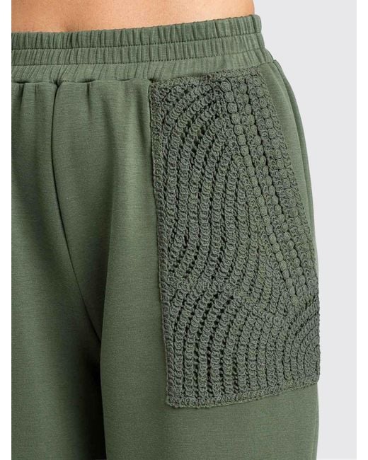 Twinset Green Viscose Blend Jogging Trousers