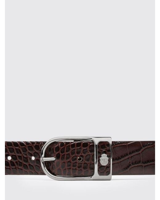Billionaire White Crocodile Print Leather Belt for men