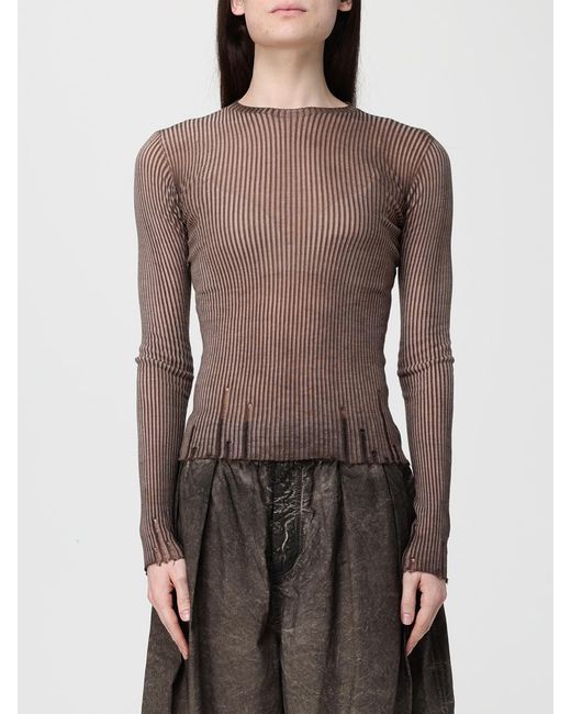 Uma Wang Brown Silk Blend Top