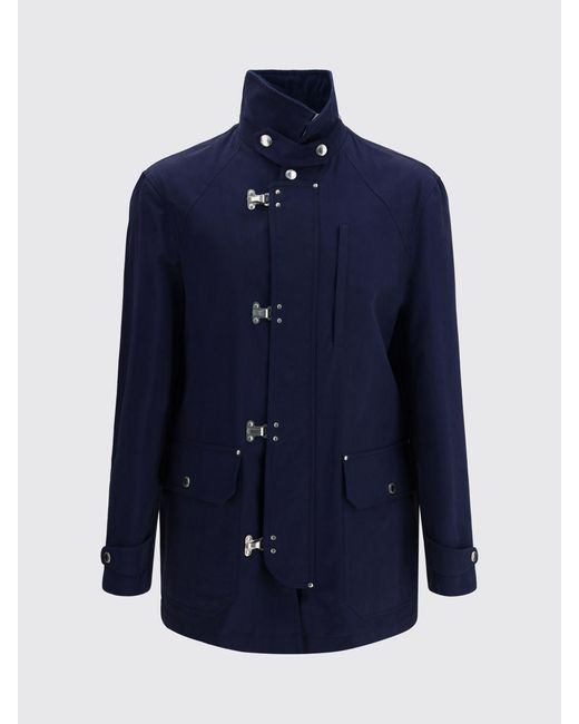 Brunello Cucinelli Blue Cotton Blend Jacket for men