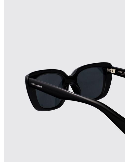 Saint Laurent Black Cat-Eye Recycled Acetate Sunglasses With Logo