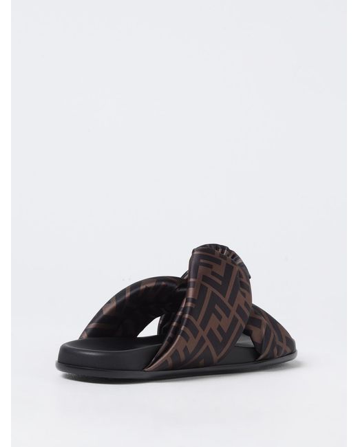 Fendi Multicolor Feel Padded Satin Sandal With All Over Ff Monogram
