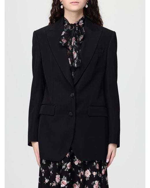 Dolce & Gabbana Black Dolce &Amp Gabbana Virgin Wool Blazer