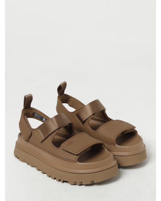 Ugg Brown Golden Glow Rubber Sandals