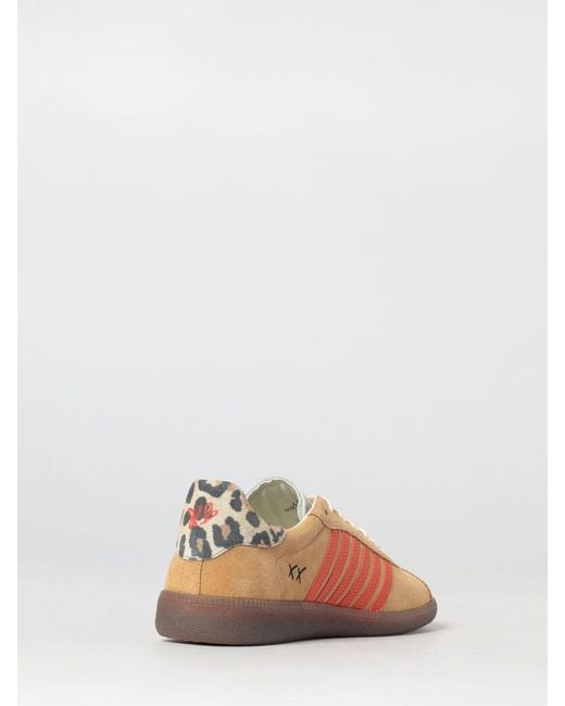 DSquared² Pink Rebel Suede Sneakers for men