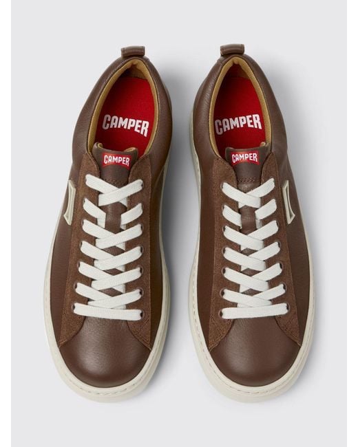 Camper Brown Runner Leather Sneakers for men