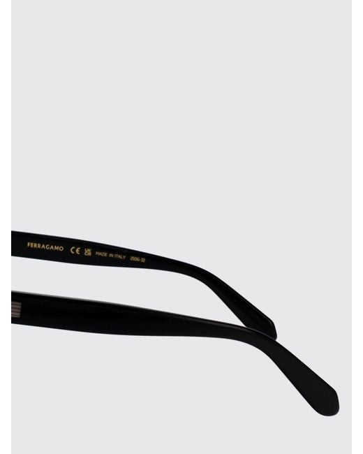 Ferragamo White Rectangular Aviator Sunglasses for men