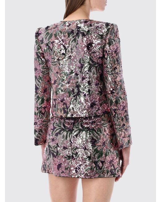 Self-Portrait Gray Sequin Jacket
