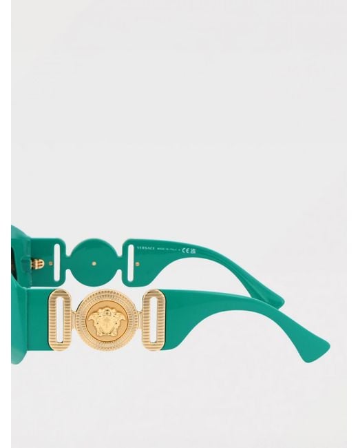 Versace Green Stylish Sunglasses Featuring A Unique Medusa Accent For An Elevated Look for men
