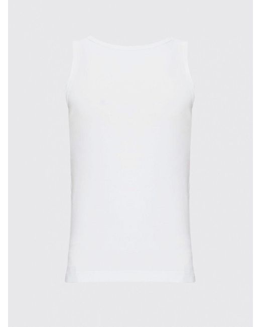 44 Label Group White Stretch Cotton Tank Top for men