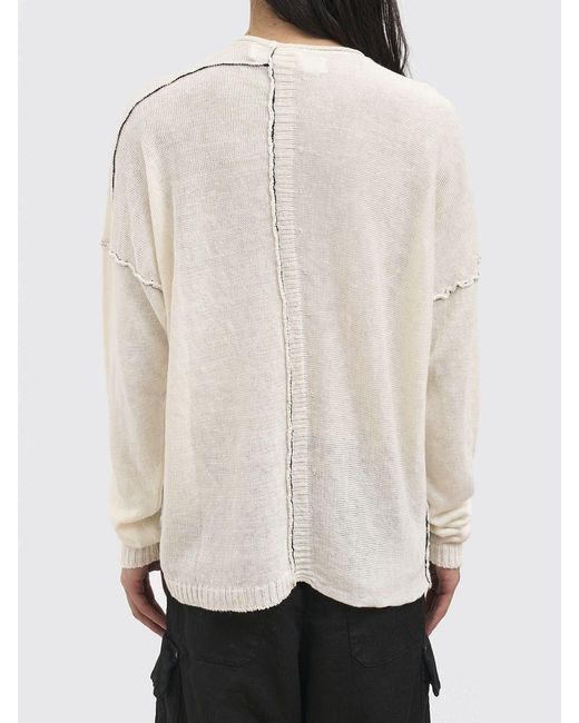 Isabel Benenato White Linen Pullover for men