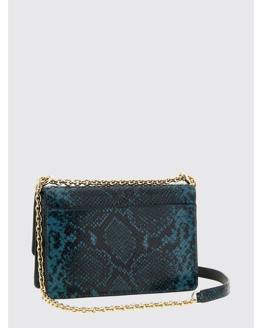 Furla Blue Arco Python-Print Crossbody Bag