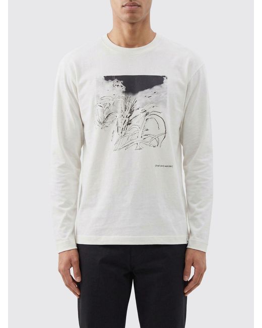 And Wander Gray Cotton Blend Crew Neck Sweatshirt for men