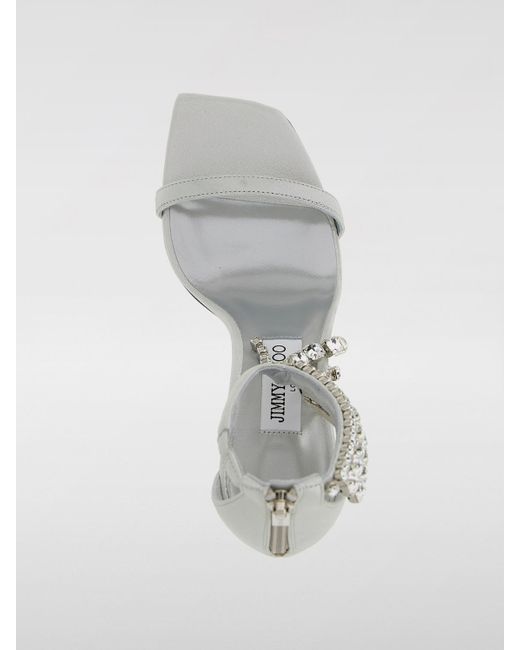 Jimmy Choo White Flache Sandalen Damen