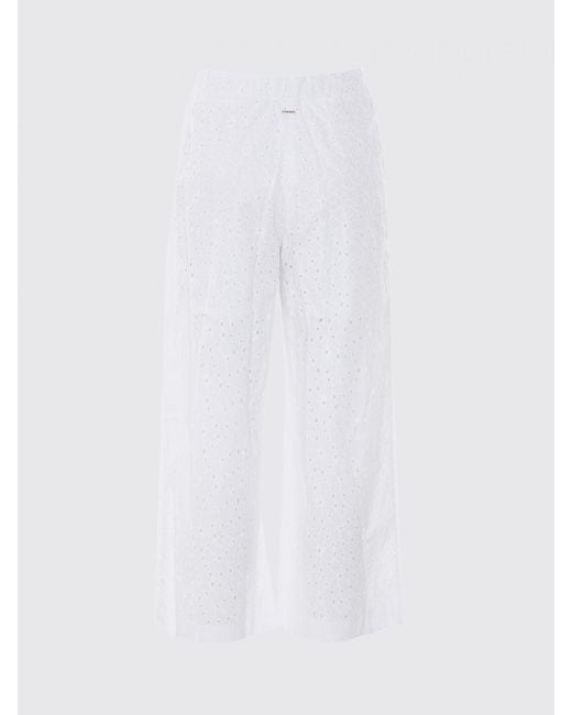 Twinset White Sangallo Palazzo Trousers
