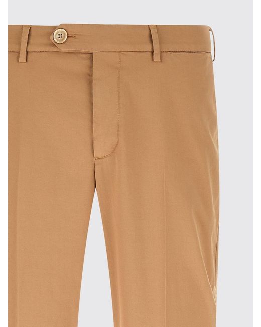 Brunello Cucinelli Natural Cotton Chino Trousers for men