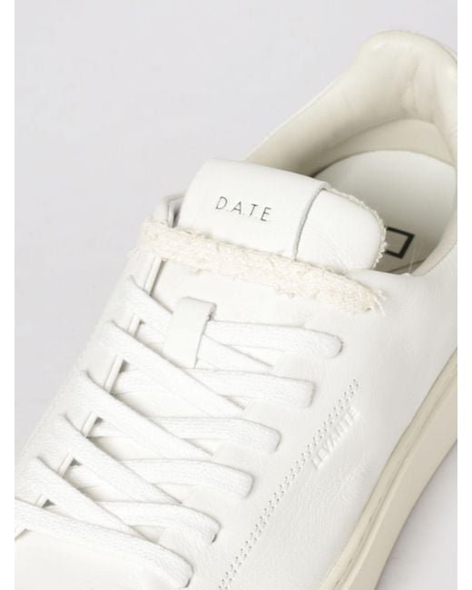 Date White Leather Levante Sneakers for men