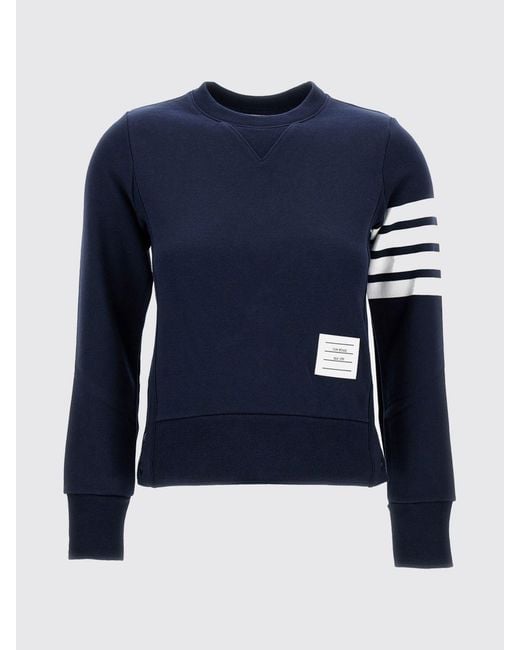 Thom Browne Blue 4-Bar Cotton Sweatshirt
