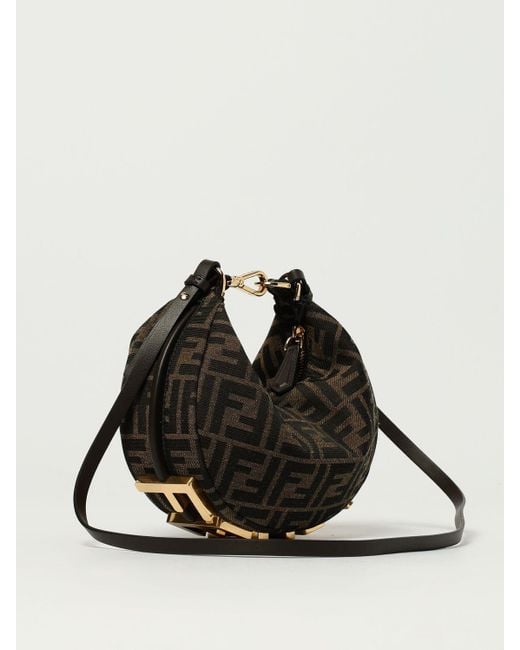 Fendi Black Schultertasche Damen