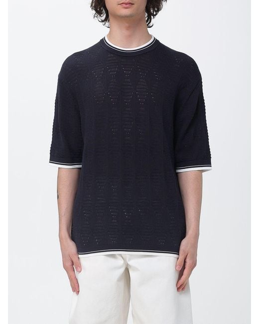 T-Shirt Basic di Laneus in Blue da Uomo