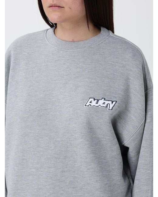 Autry Gray Cotton Blend Crew Neck Sweatshirt