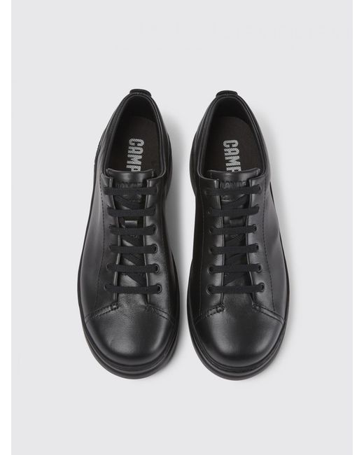 Camper Black Runner Up Sneakers In Calfskin