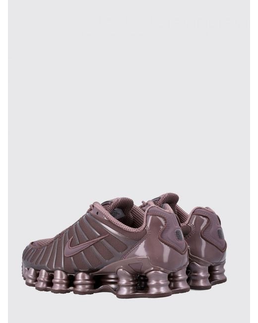 Nike Purple Shox Tl Mesh And Rubber Sneakers