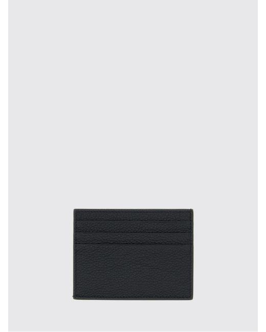 Thom Browne White 4-Bar Full-Grain Leather Card Holder With Six Slots for men