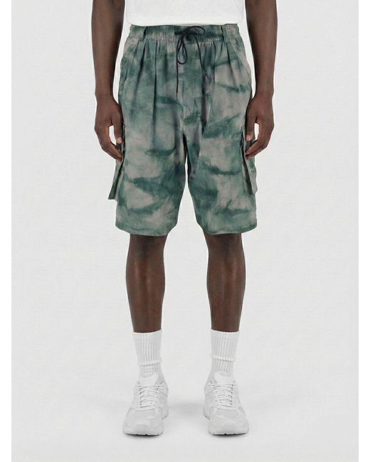 Y-3 Green Cargo Shorts for men