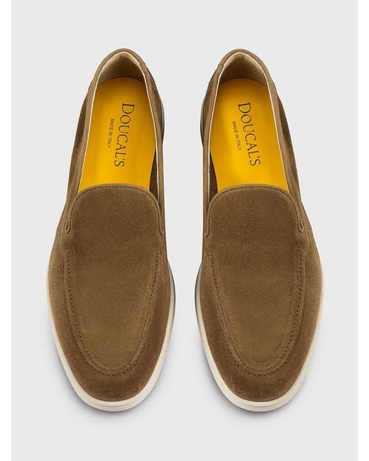 Doucal's Natural Suede Loafers