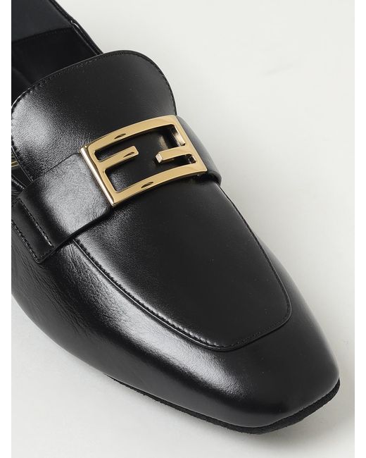 Fendi Black ‘Baguette’ Loafers Shoes