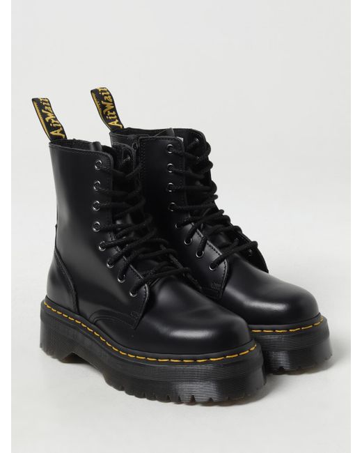 Dr. Martens Black Quad Retro Laceup Platform Boots