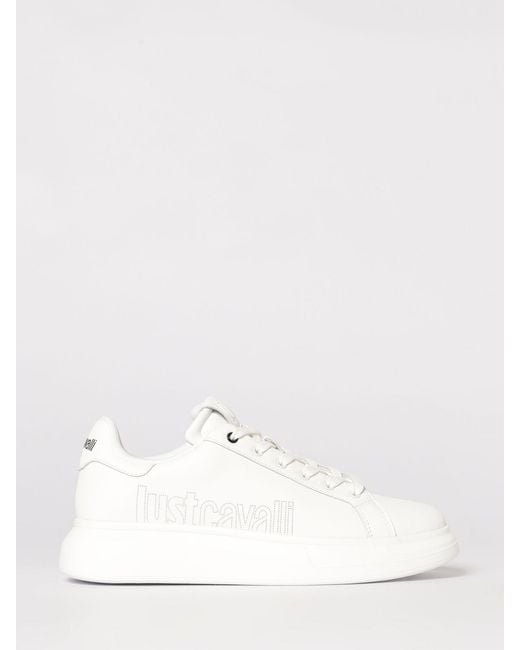 Just Cavalli Natural Leather Sneakers for men