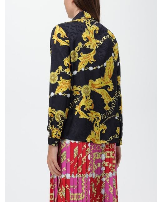Versace Jeans Couture Black Shirt In Viscose