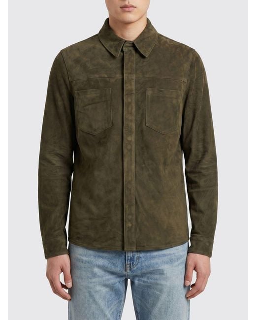 Giorgio Brato Green Suede Shirt for men