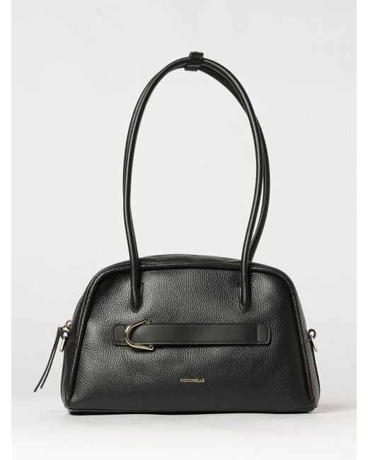Coccinelle Black Paki Grained Leather Bag